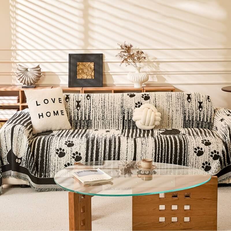 Skridsikker Sofaovertræk Med Pote Mønster – Beskyttelse Og Komfort