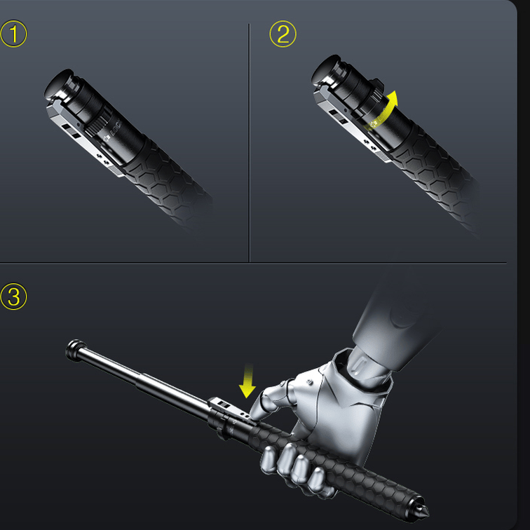 Skládací turistická hůl – Osvětlení a stabilita
