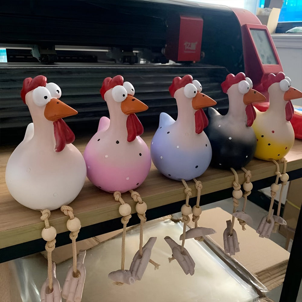 Statuie de cocoș cu ochi mari - decorațiuni originale și detalii amuzante