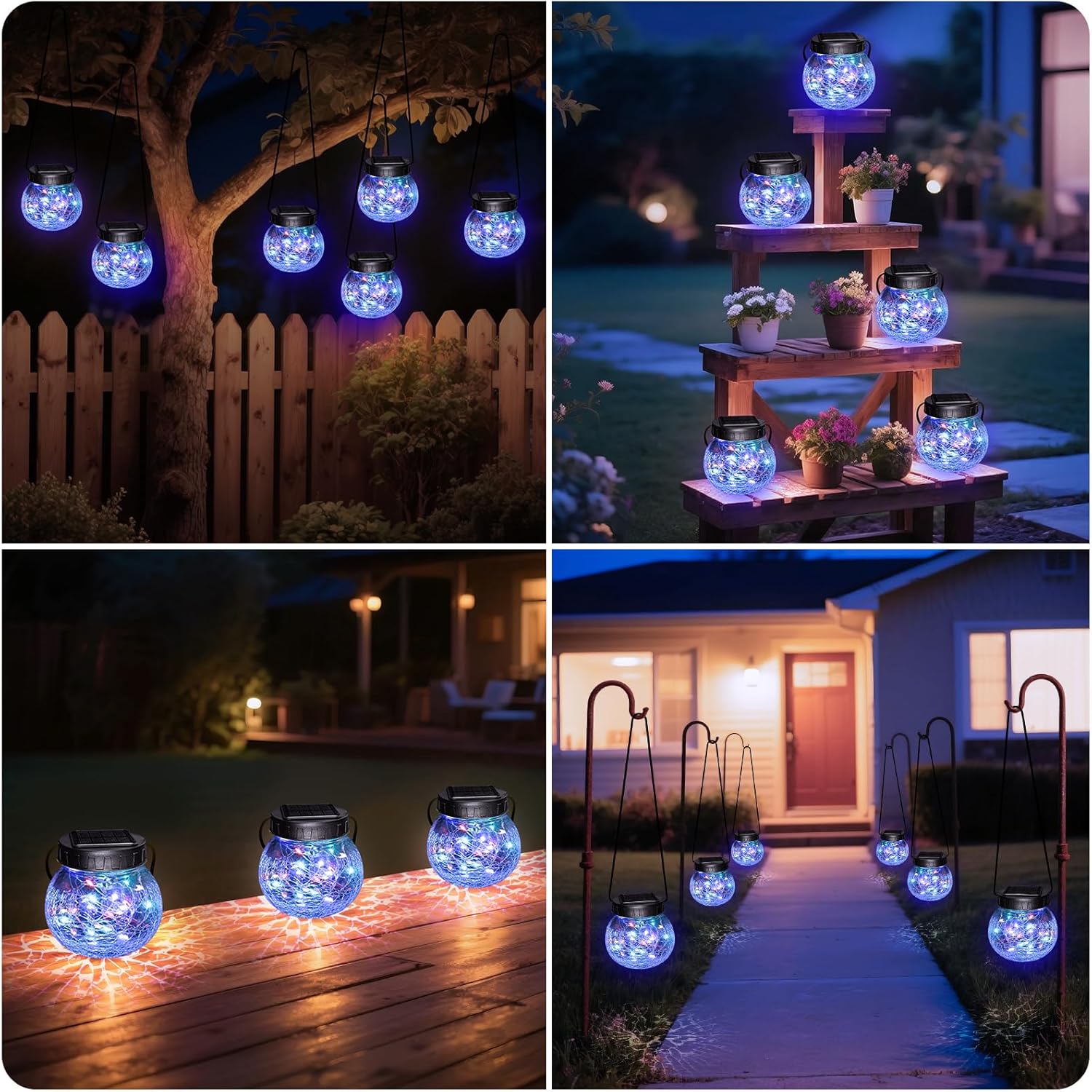 Riippuva Aurinkokennovalaisin — Halkeillut Lasikuvio Eleganssi