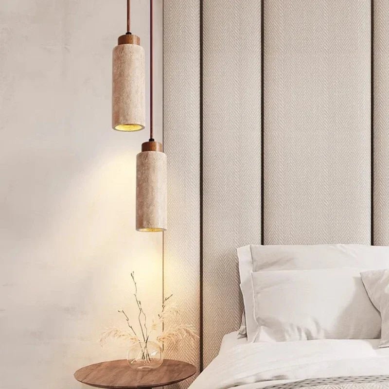 Hengende Lampe i Naturlig Stein – Eleganse og Autentisitet