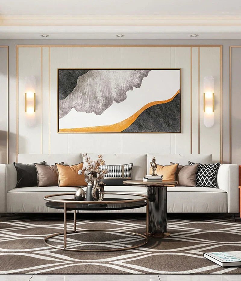 Aplica LED Neagră și Aurie – Eleganță Modernă și Design Chic