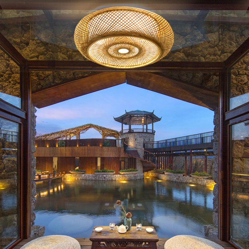 Lampă suspendată din bambus natural - Eleganță și autenticitate