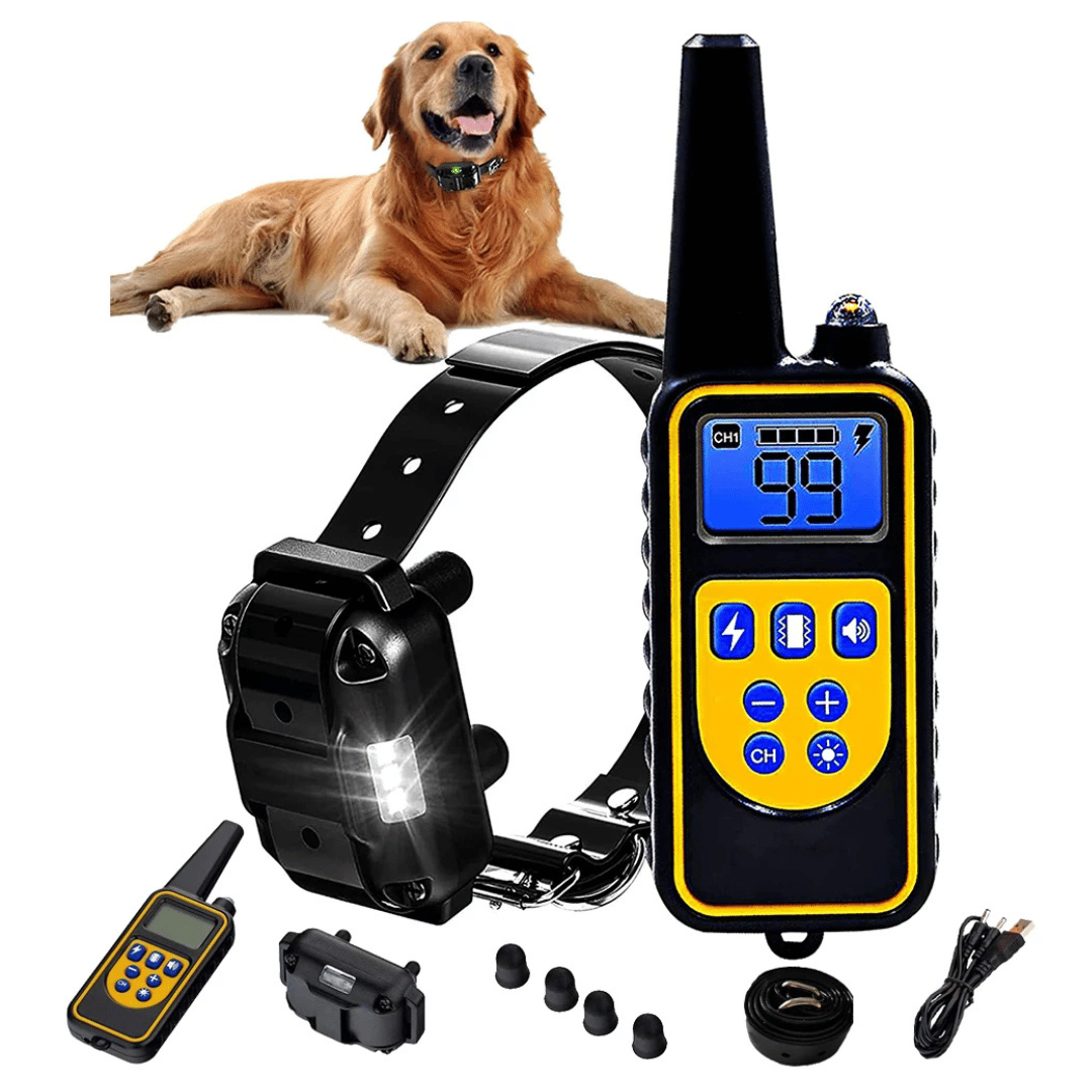 Remote Training Collar – Range 800 m, Waterproof and Rechargeable