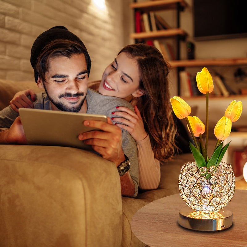 Érintésvezérelt Asztali Lámpa – Elegáns Kristályfény