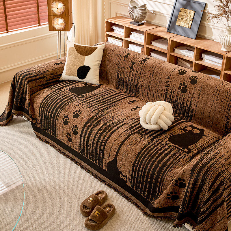 Skridsikker Sofaovertræk Med Pote Mønster – Beskyttelse Og Komfort