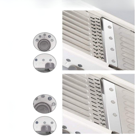 Mandolină de bucătărie multifuncțională - precizie și siguranță maxime