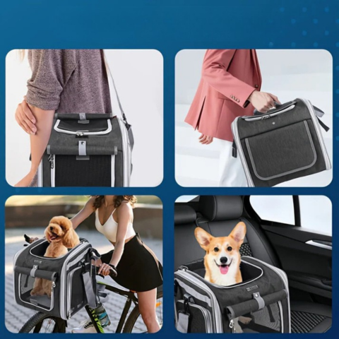 Rozšíriteľný bicyklový košík pre zvieratá – praktický a pohodlný