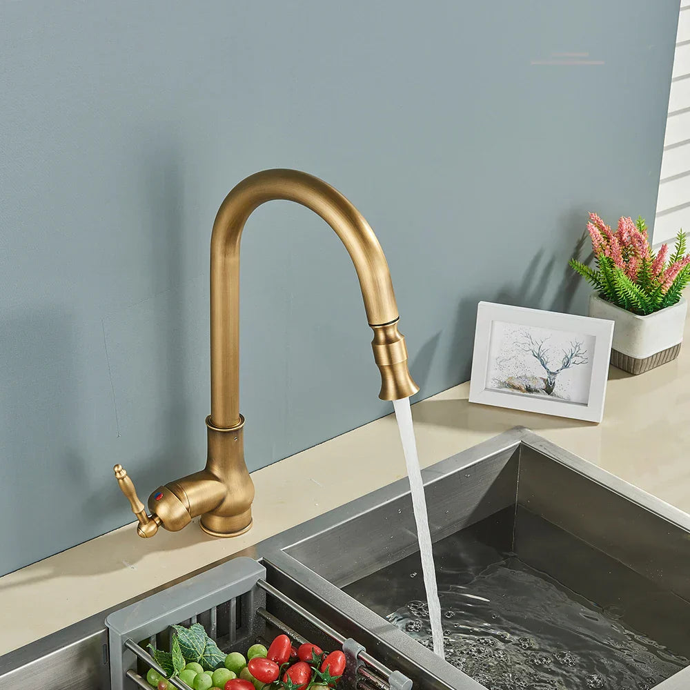 Vintage Kitchen Faucet – Classic Elegance and Authentic Finish 
