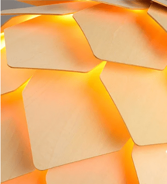 תאורה תלויה פסלנית – עיצוב בהשראת הטבע 