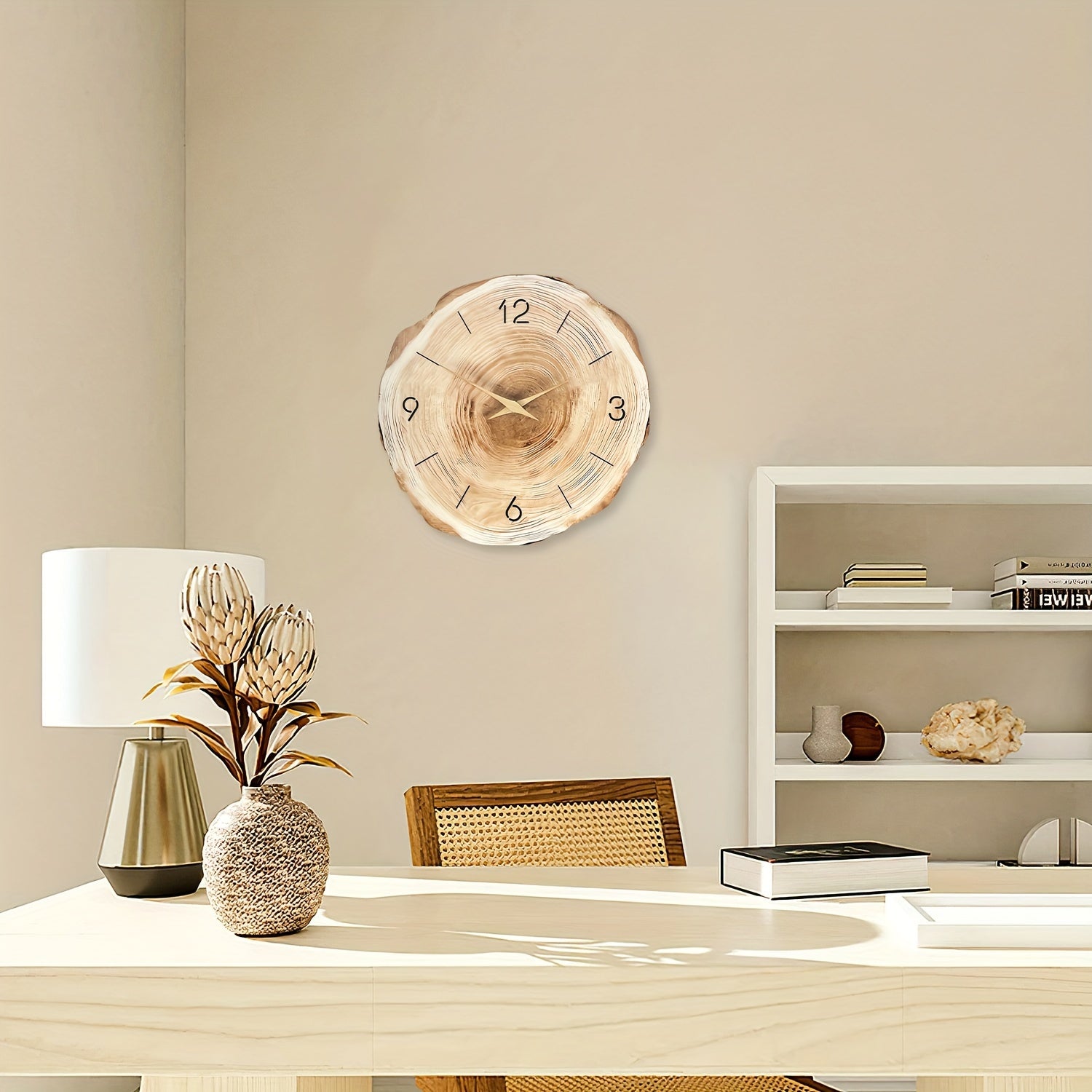 Αθόρυβο Ρολόι Τοίχου – Ρεαλιστική Υφή Και Κομψός Σχεδιασμός 