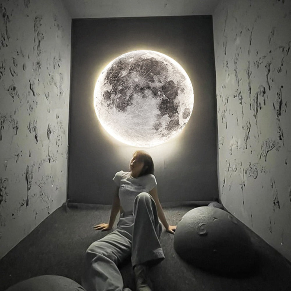 3D LED Wandlamp – Maan Voor Een Unieke Sfeer 