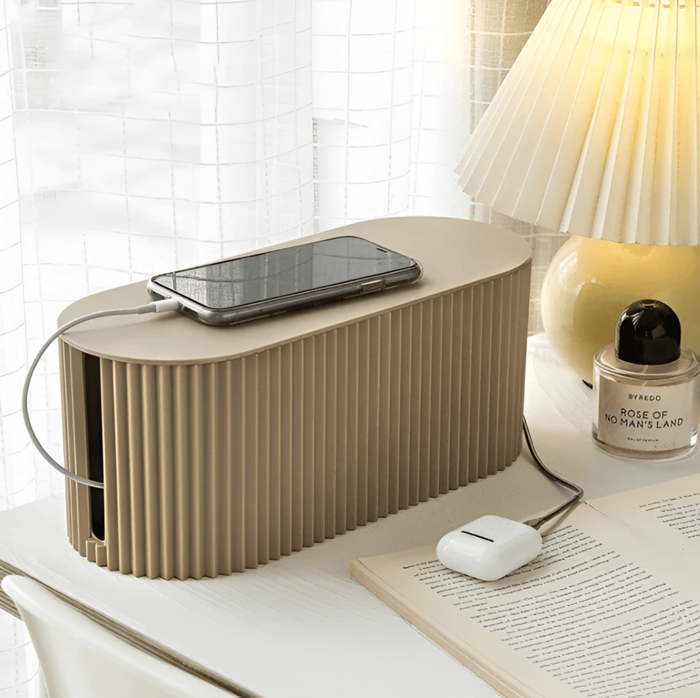 Minimalista kábeltároló doboz - Tiszta szervezettség és elegáns design