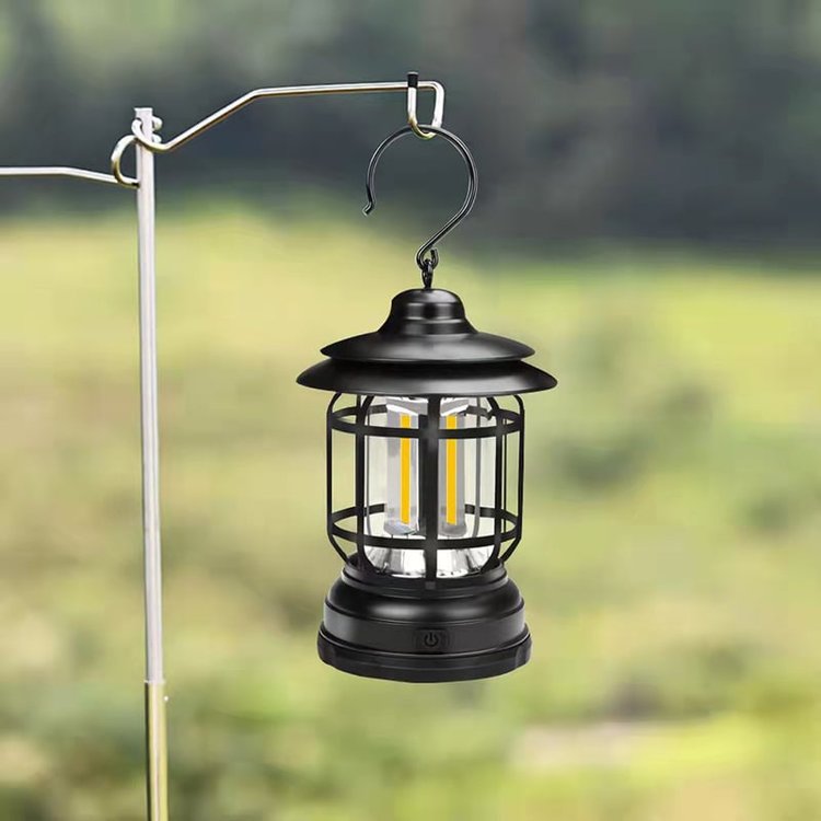 Lampă de camping retro LED - stil vintage și funcționalitate