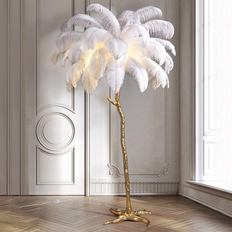 Luxueuze Zonne Lamp – Elegante Veer Lampenkap 