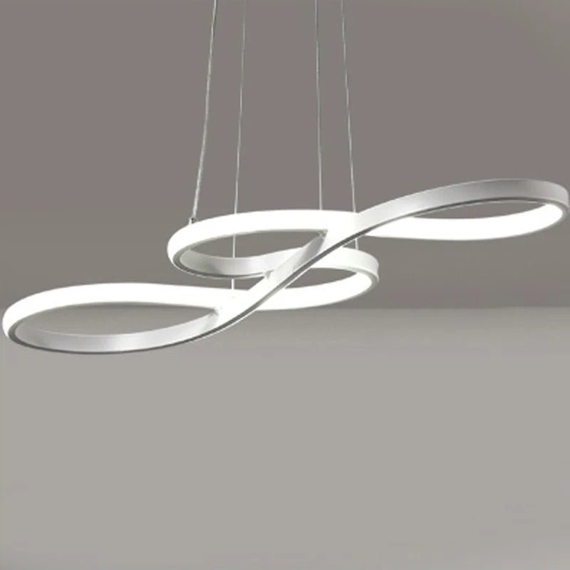 Suspensão LED Moderna em Anéis – Design Elegante e Futurista 