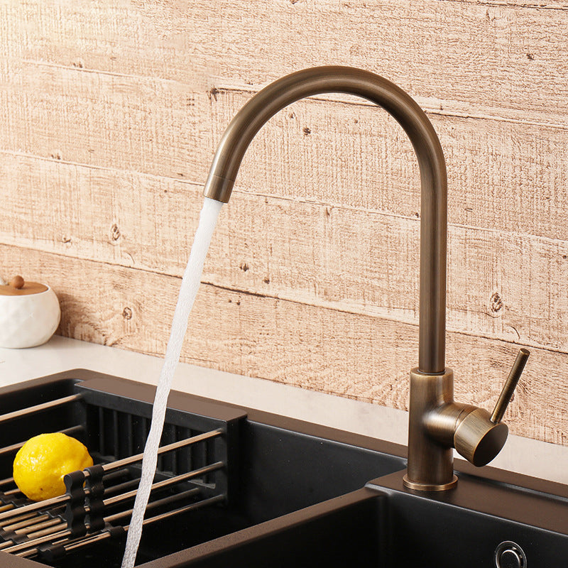 Elegant Kitchen Faucet – Antique Bronze and Refined Design 
