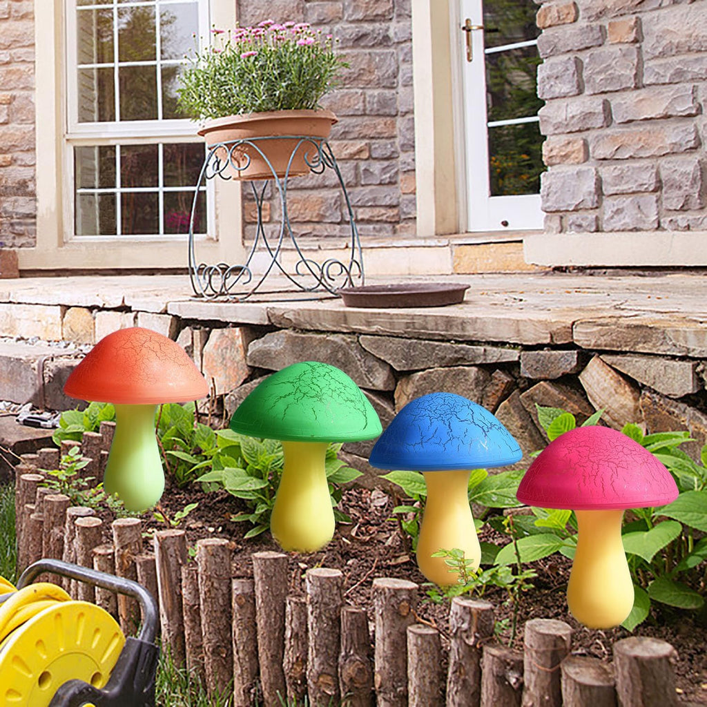 Kit de lumini solare de grădină — ciuperci luminoase decorative 