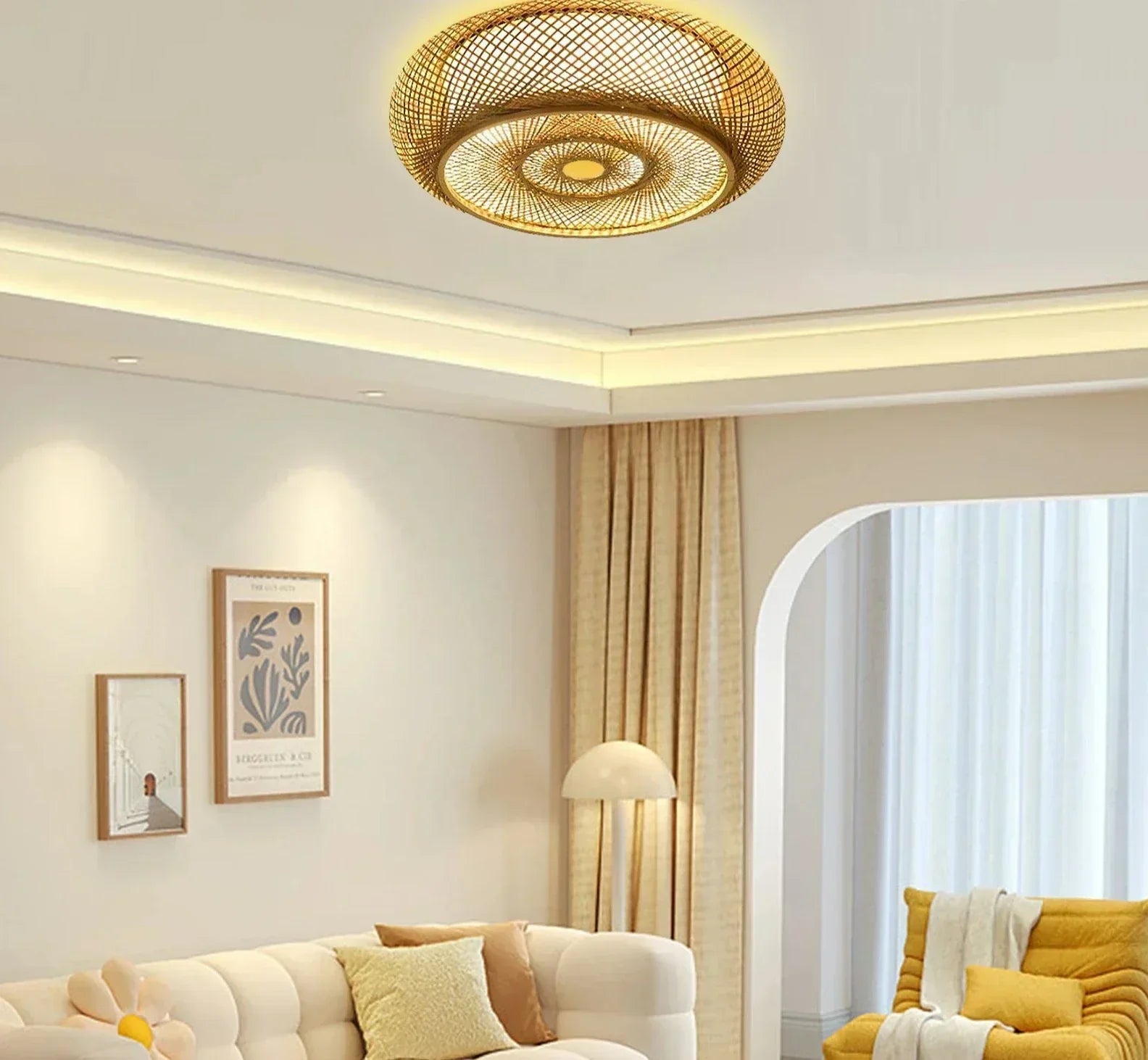 Naturalna bambusowa lampa wisząca - elegancja i autentyczność