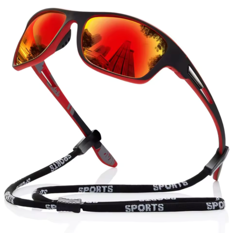 Gafas de deporte polarizadas – Cordon ajustable y protección UV 