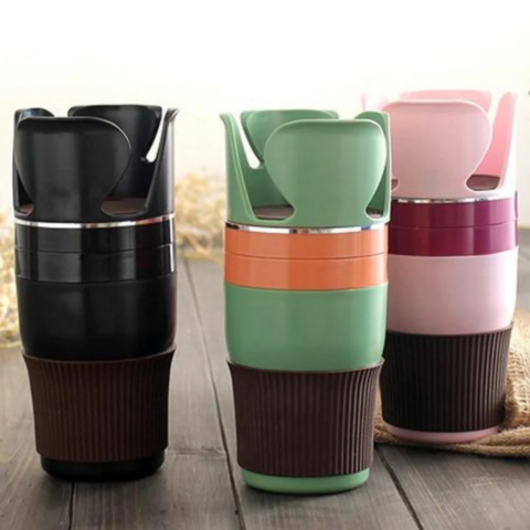 Rotating Car Cup Holder Organizer - Space Saving & Comfortable To Drive