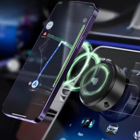 Suport magnetic 360° pentru telefonul auto - fixare sigură și utilizare practică