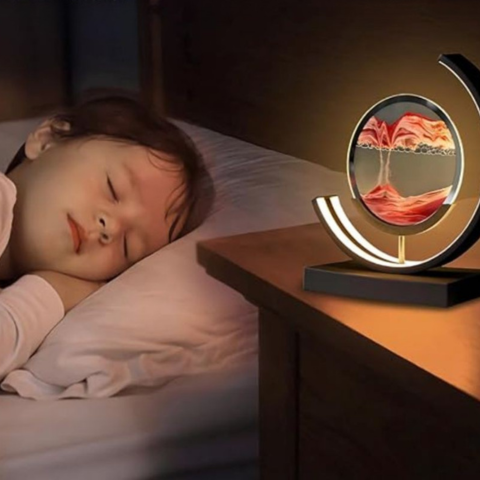 Sandlampe I Bevægelse – Visuel Afslapning Og Beroligende Atmosfære 