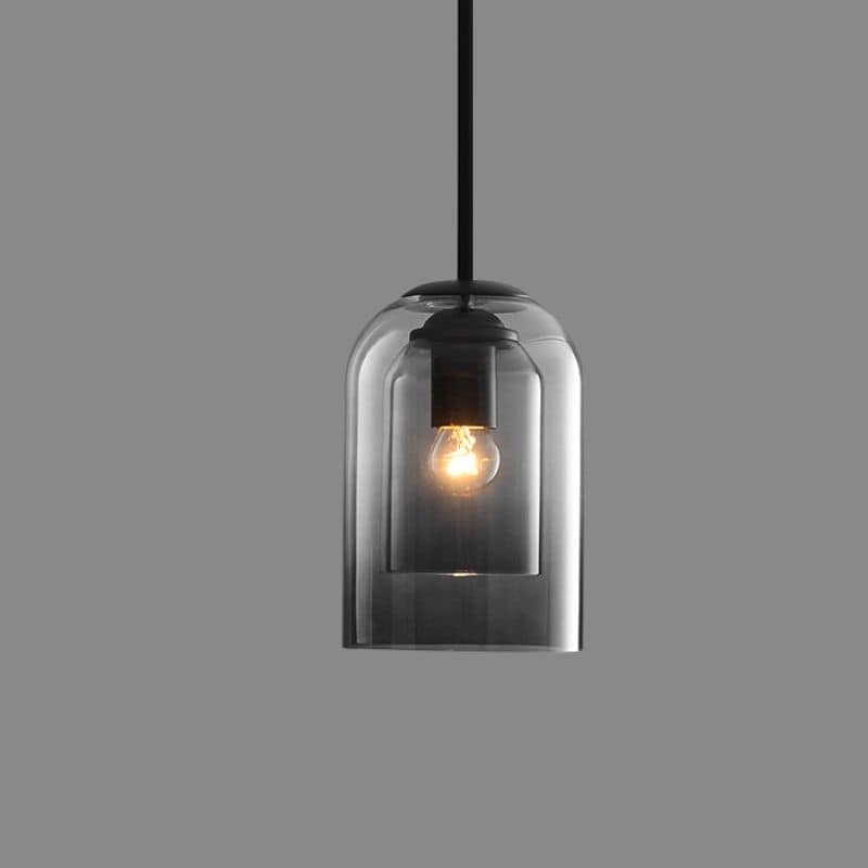 Vintage glaspendel - dobbelt metallisk finish
