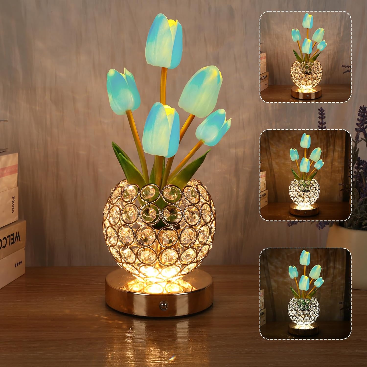 Berøringslampe – Elegant krystalglans 