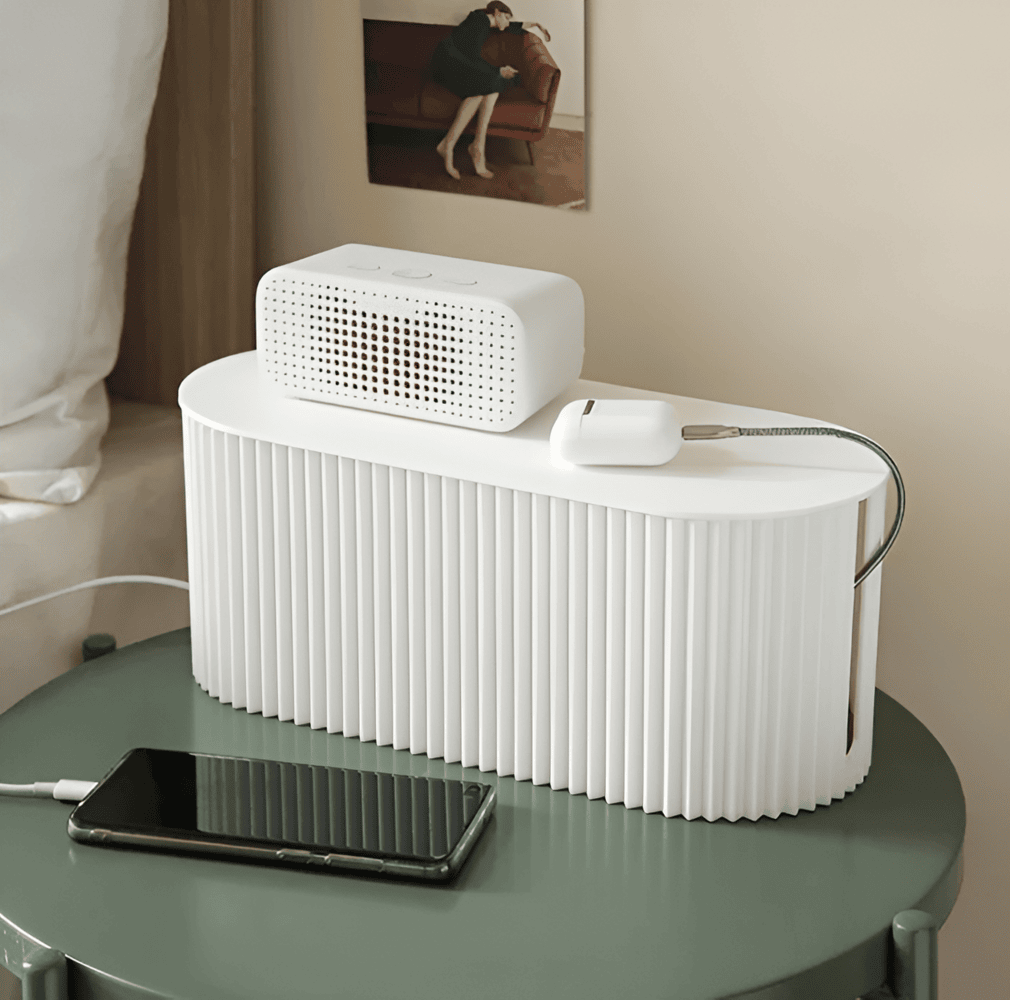 Minimalista kábeltároló doboz - Tiszta szervezettség és elegáns design
